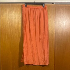 H&M Pink Maxi Pencil Skirt with Pleated Design